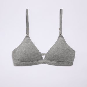 Supima? Cotton Wirefree Bra Heather Grey
