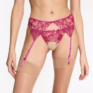 Embroidery Garter Belt Le Fleur