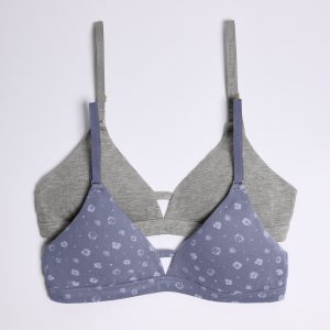 Supima? Cotton Wirefree Bra Heather Grey