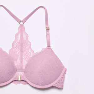 Lace Racerback Lift Up Bra Peony