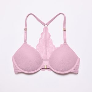 Lace Racerback Lift Up Bra Peony
