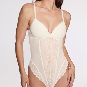Lace Lift Up Teddy Ecru
