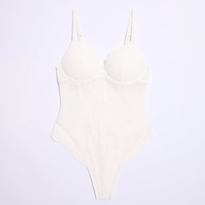 Lace Lift Up Teddy Ecru