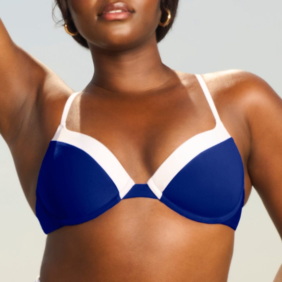 Lift Up Bikini Top Ribbed Capri
