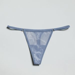 Fine Mesh Thong Marbled Sky