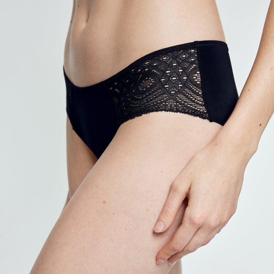 Smooth Lace Hiphugger Black