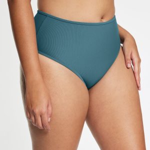 High Waisted Bikini Bottom Ribbed Isle