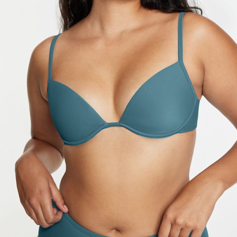 Scoop Underwire Bikini Top Ribbed Isle