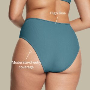 High Waisted Bikini Bottom Ribbed Isle