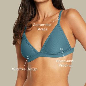 Triangle Bikini Top Ribbed Isle