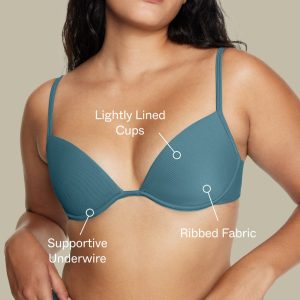 Scoop Underwire Bikini Top Ribbed Isle