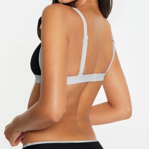 Triangle Bikini Top Ribbed Jet