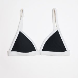 Triangle Bikini Top Ribbed Jet